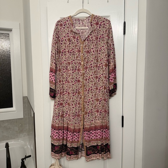 Sundayup Dresses & Skirts - SundayUp Boho Floral Maxi | Modern Folklore Artisanal Chic Button-Down Dress